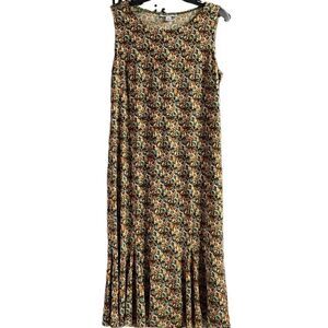 DANNY AND NICOLE Ladies Scoop Neck Sleeveless Swing Geometric Pattern Dress 14